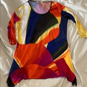 Vibrant quarter sleeve dress